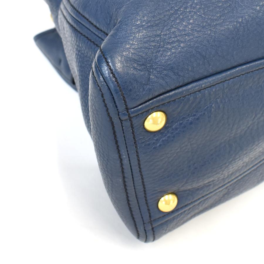 miu miu（ミュウミュウ） 2wayバッグ ショルダー レザー ネイビー