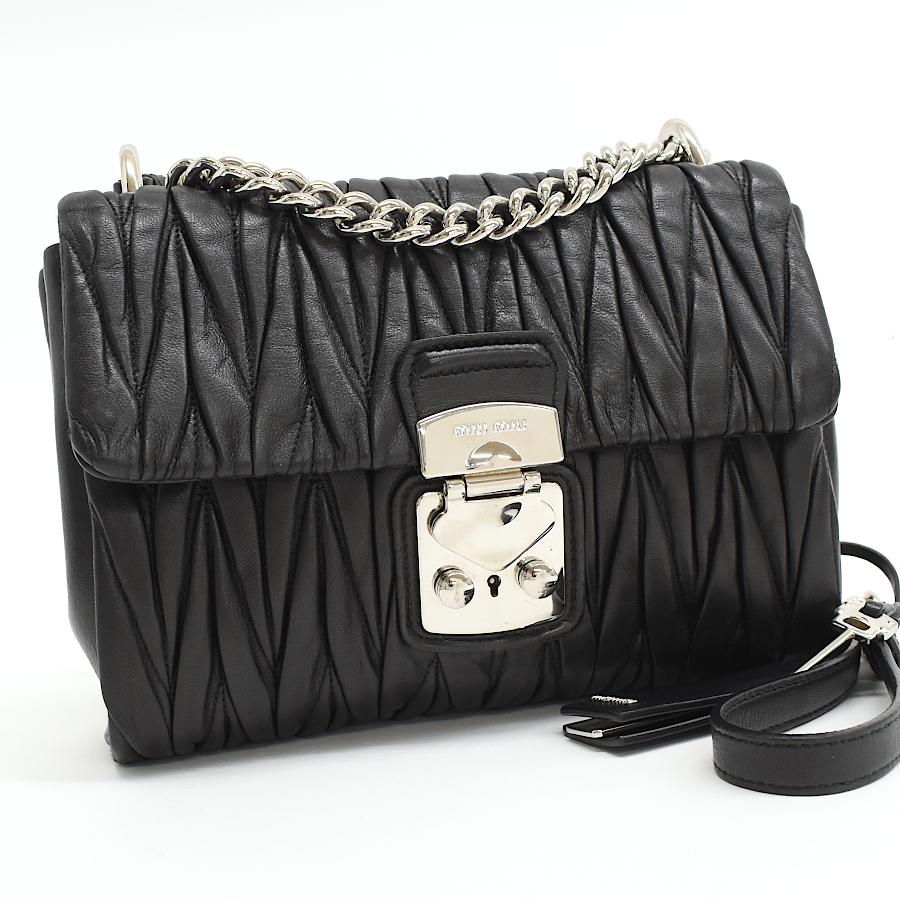 Miu Miu マドラス ロゴ レザー ワンショルダーバッグ 5BC105 ローズピンク (197799 main image 0