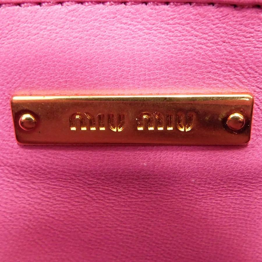 miu miu（ミュウミュウ） クラッチバッグ 5N1455 ピンク系 レザー
