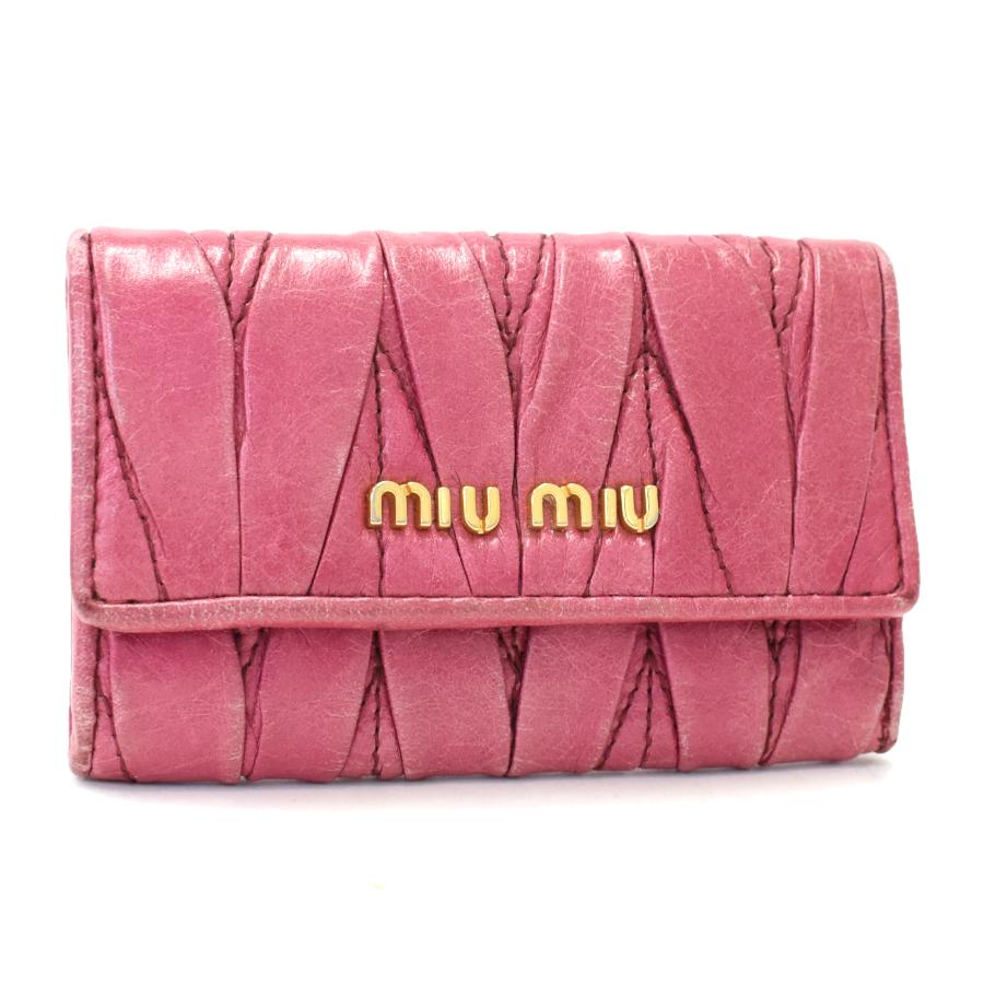 miumiu マトラッセ 6連キーケース ピンク