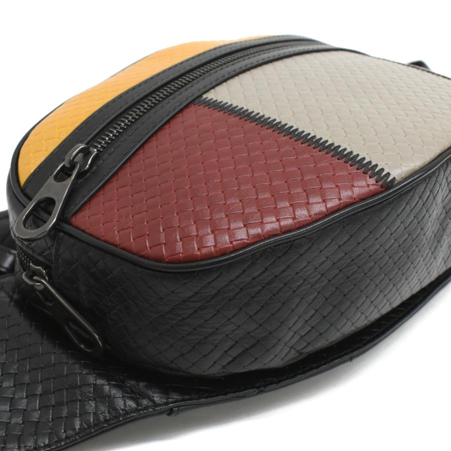 【美品】ボッテガヴェネタ イントレチャート ウエストバッグ ボディバッグ BOTTEGA VENETA（ボッテガ・ヴェネタ） ウエストバッグ ボディバッグ