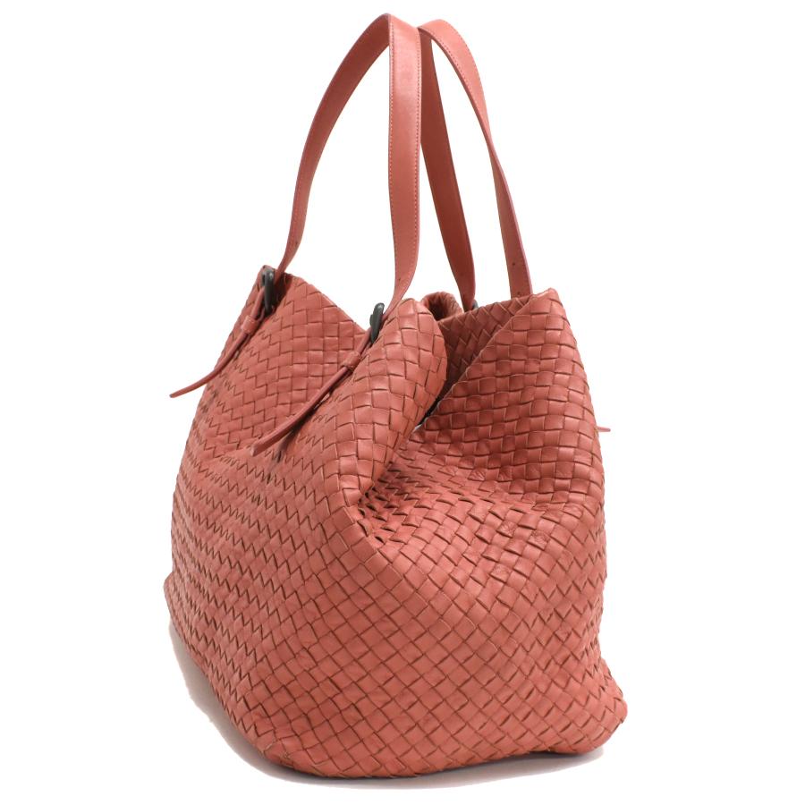 BOTTEGA VENETA ボッテガ ヴェネタ イントレチャート トートバッグ ショルダーバッグ セミショルダー レザー サーモンピンク BOTTEGA VENETA（ボッテガ・ヴェネタ） トートバッグ イントレチャート