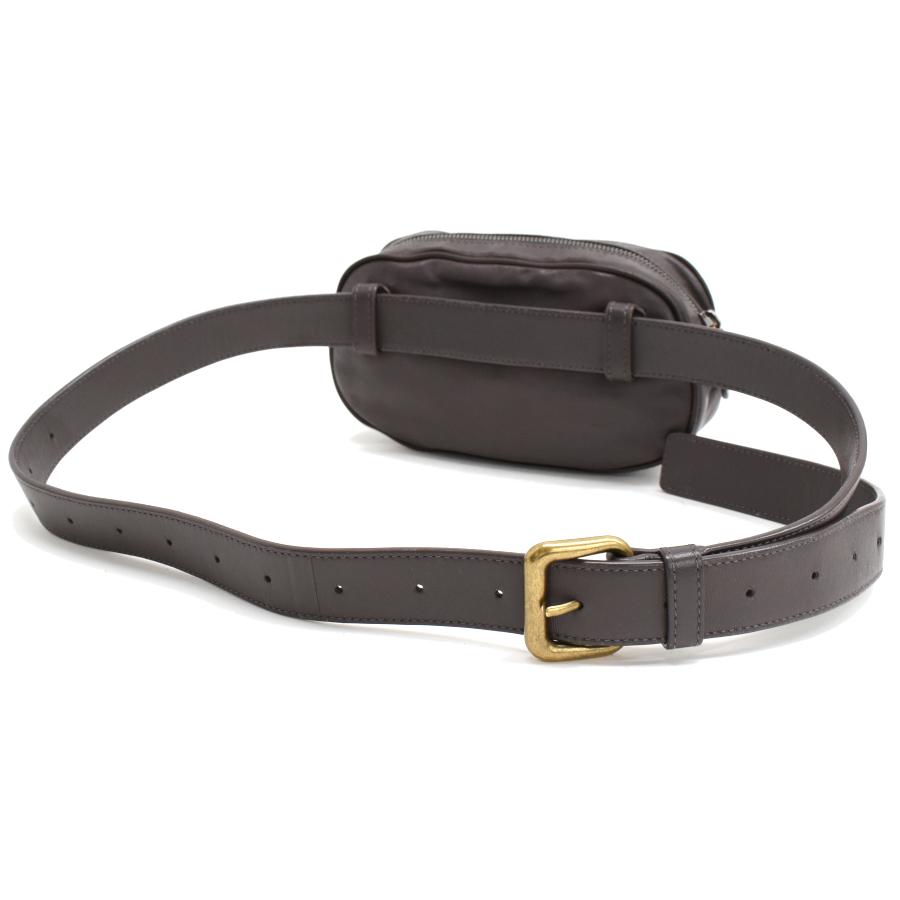 美品✨ボッテガ ボディバッグ ウエストポーチ オールレザー イントレチャート 茶 BOTTEGA VENETA ボッテガヴェネタ ウエストバッグ ベルトバッグ ポーチ