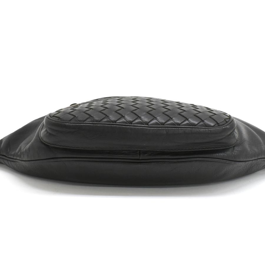 ボッテガヴェネタ✨イントレチャート ボディバッグ ウエストポーチ レザー 黒 BOTTEGA VENETA（ボッテガ・ヴェネタ） ウエストバッグ ボディバッグ