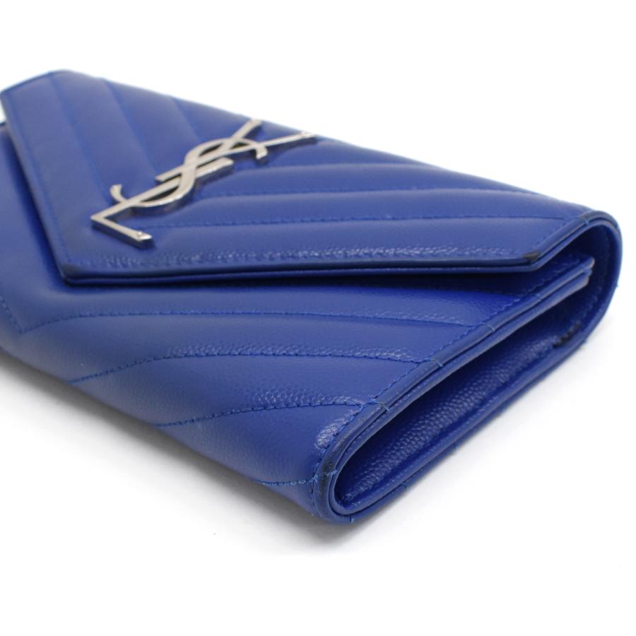 SAINT LAURENT PARIS カサンドラYSLラージフラップウォレット - 長財布