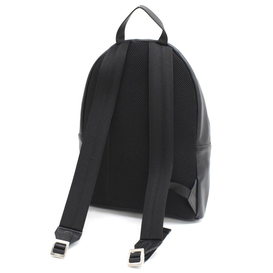 FENDI（フェンディ） リュック 7VZ042 レザー ブラック FF フィッシュ