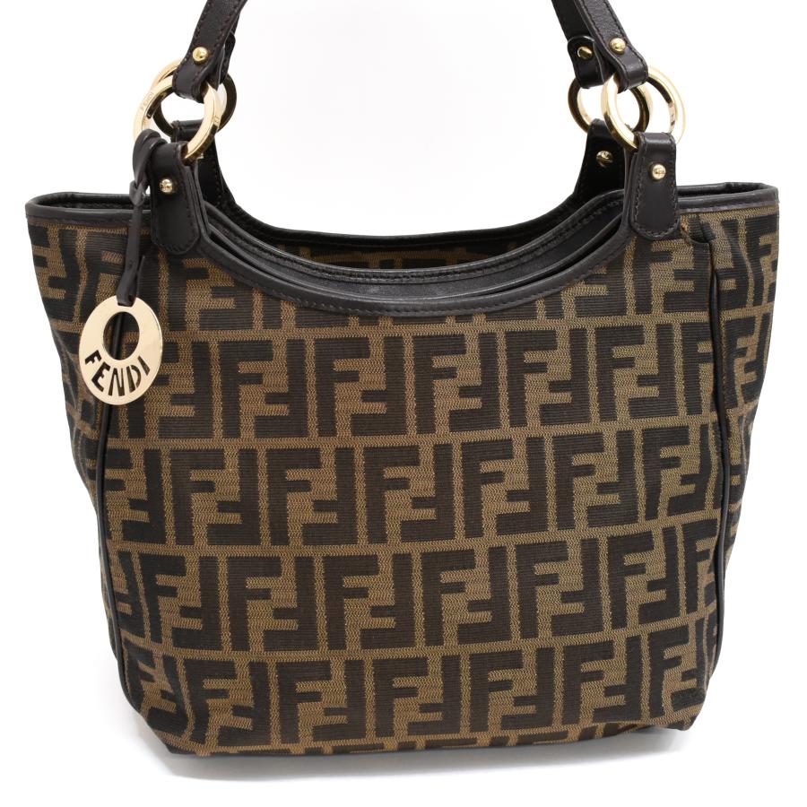 【セール中】FENDI ハンドバッグ 8BH156 ズッカ キャンバス ブラウン FENDI（フェンディ） ハンドバッグ 8BH156 ズッカ キャンバス ブラウン