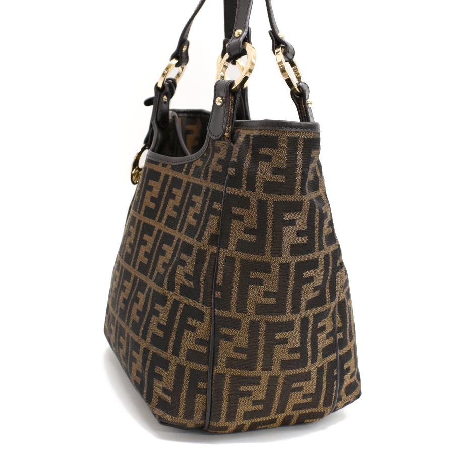 【セール中】FENDI ハンドバッグ 8BH156 ズッカ キャンバス ブラウン FENDI（フェンディ） ハンドバッグ 8BH156 ズッカ キャンバス ブラウン