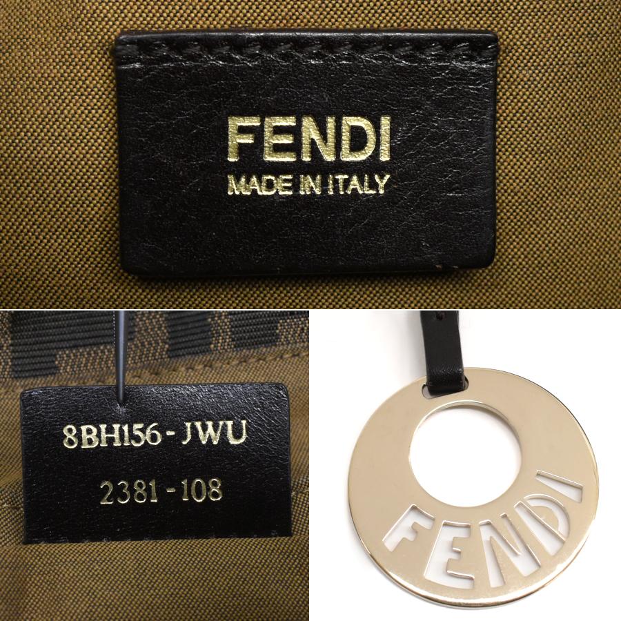 FENDI（フェンディ） ハンドバッグ 8BH156 ズッカ キャンバス ブラウン