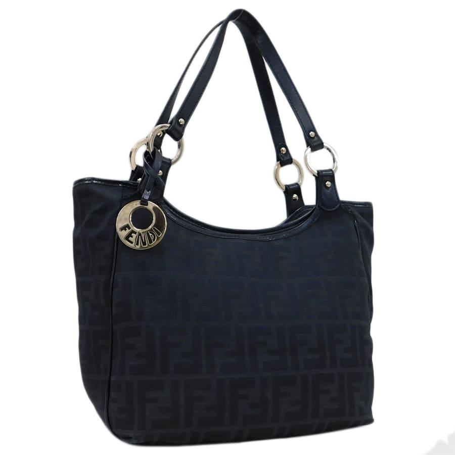 FENDI（フェンディ） ハンドバッグ 8BH156 ブラック系 ズッカ柄