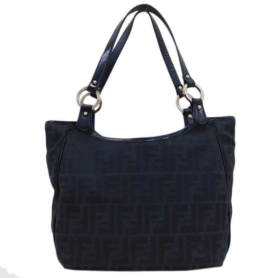 FENDI（フェンディ） ハンドバッグ 8BH156 ブラック系 ズッカ柄 