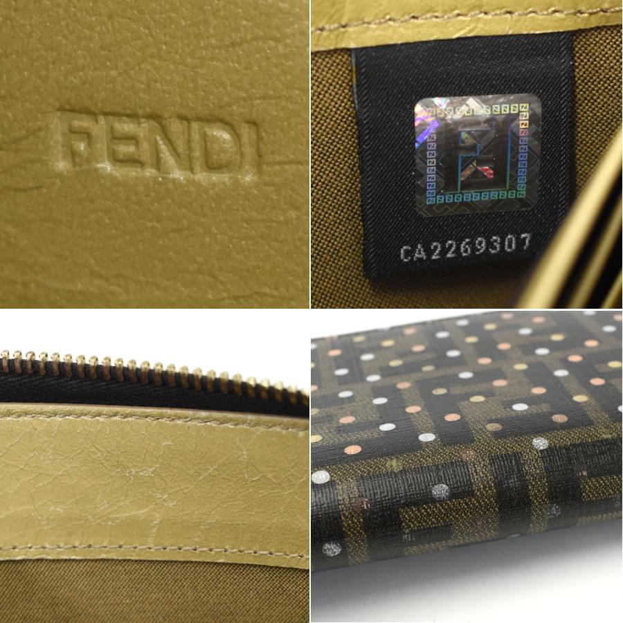 FENDI（フェンディ） ズッカ ドット ジップアラウンド 長財布 8M0024 