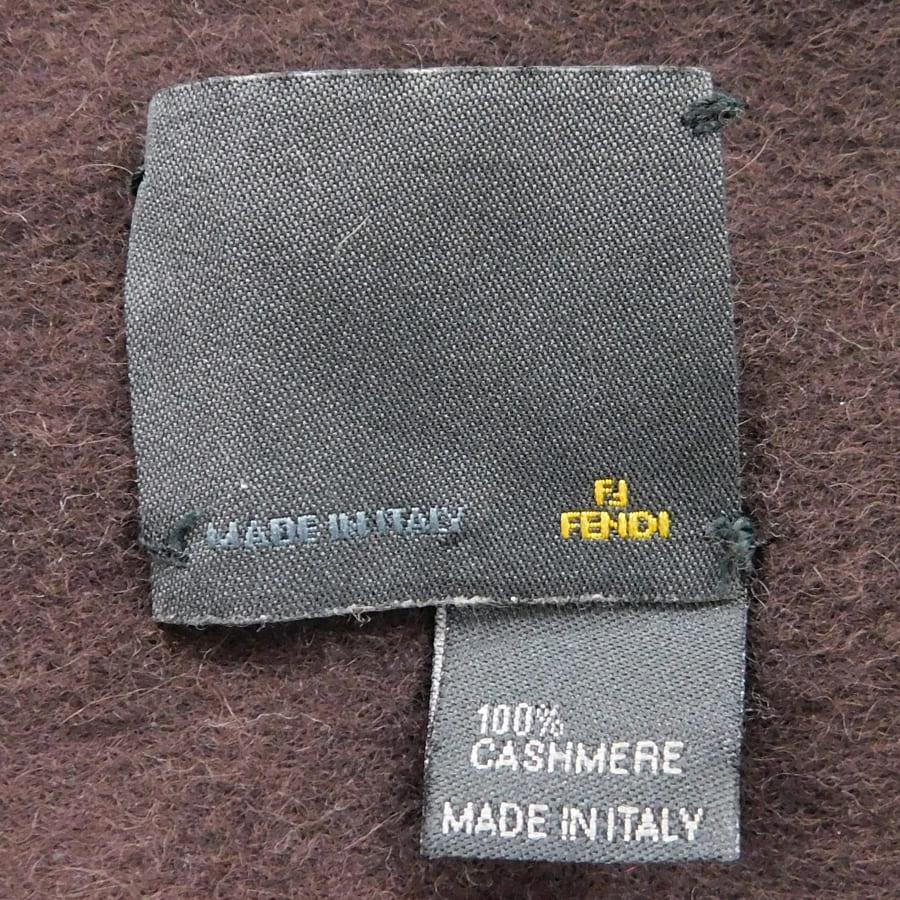 FENDI（フェンディ） マフラー ブラウン系 カシミヤ×チンチラ ファー