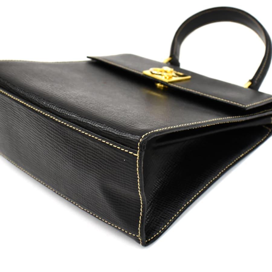 CELINE セリーヌ ハンドバッグ ロゴプレート サークル ブラック CELINE セリーヌ ハンドバッグ ロゴプレート サークル ブラック