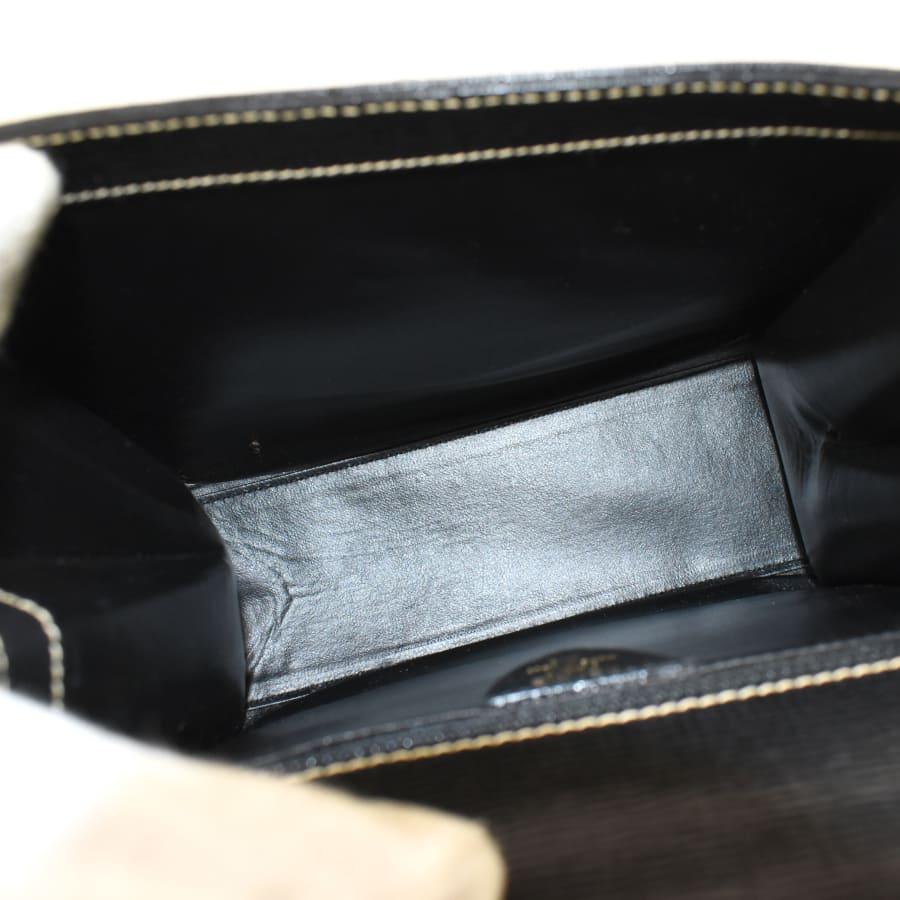 CELINE セリーヌ ハンドバッグ ロゴプレート サークル ブラック CELINE セリーヌ ハンドバッグ ロゴプレート サークル ブラック