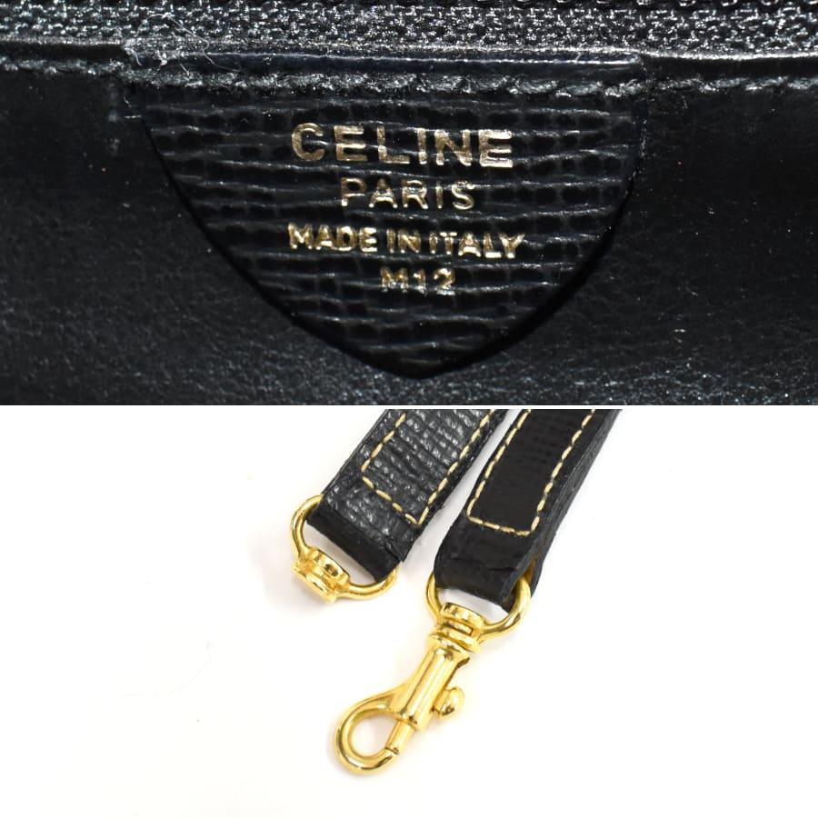 CELINE セリーヌ ハンドバッグ ロゴプレート サークル ブラック CELINE セリーヌ ハンドバッグ ロゴプレート サークル ブラック