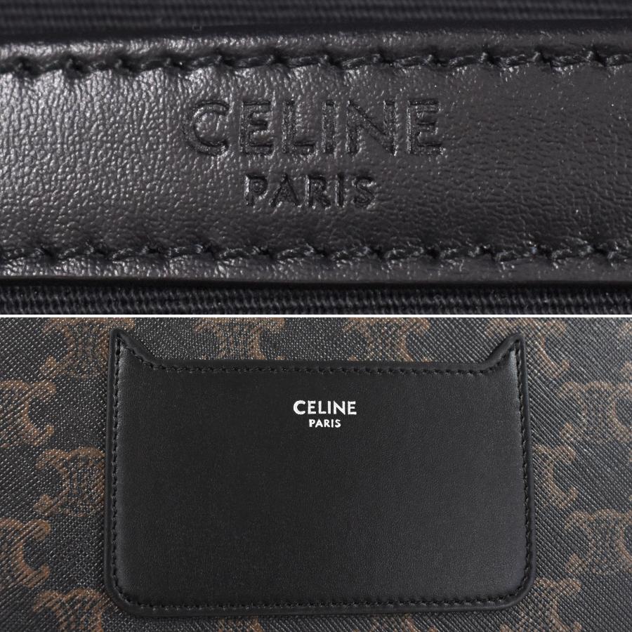 新品同様 セリーヌ ショルダーバッグ フラップメッセンジャー 111592ETH トリオンフ PVC レザー ブラック CELINE 1点限定｜melcastcom｜09