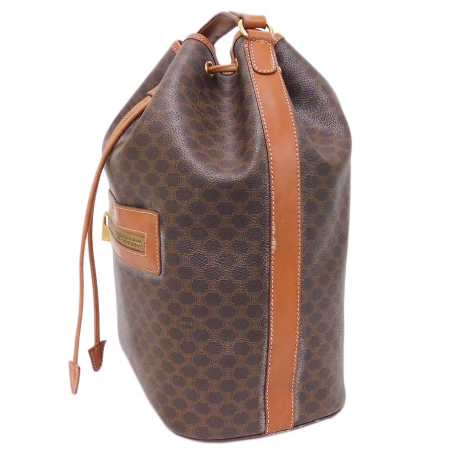 CELINE（セリーヌ） 巾着ショルダーバッグ OB1484 ブラウン系 PVC