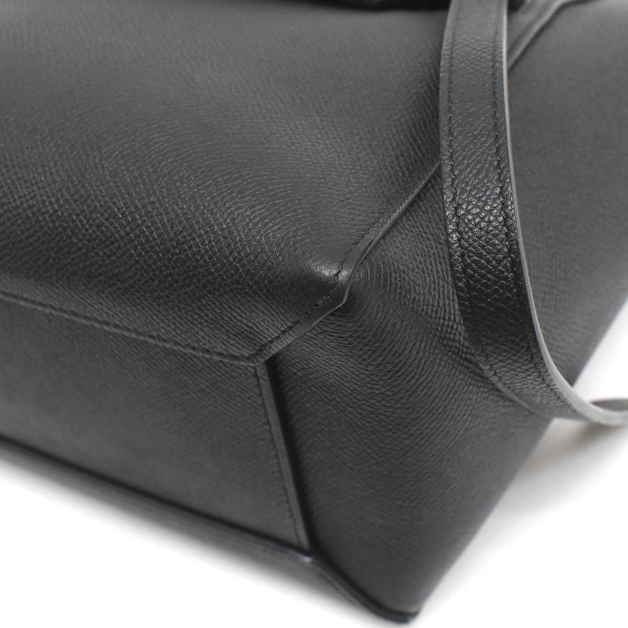 【配送可】［値下げ］【美品】セリーヌ ベルトバッグ マイクロ　ブラック CELINE（セリーヌ） マイクロ ベルトバッグ 2way ハンドバッグ レザー