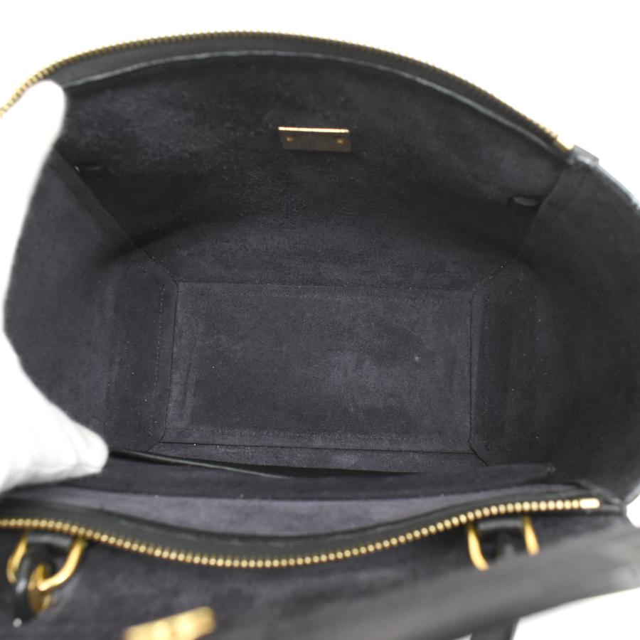 【配送可】［値下げ］【美品】セリーヌ ベルトバッグ マイクロ　ブラック CELINE（セリーヌ） マイクロ ベルトバッグ 2way ハンドバッグ レザー