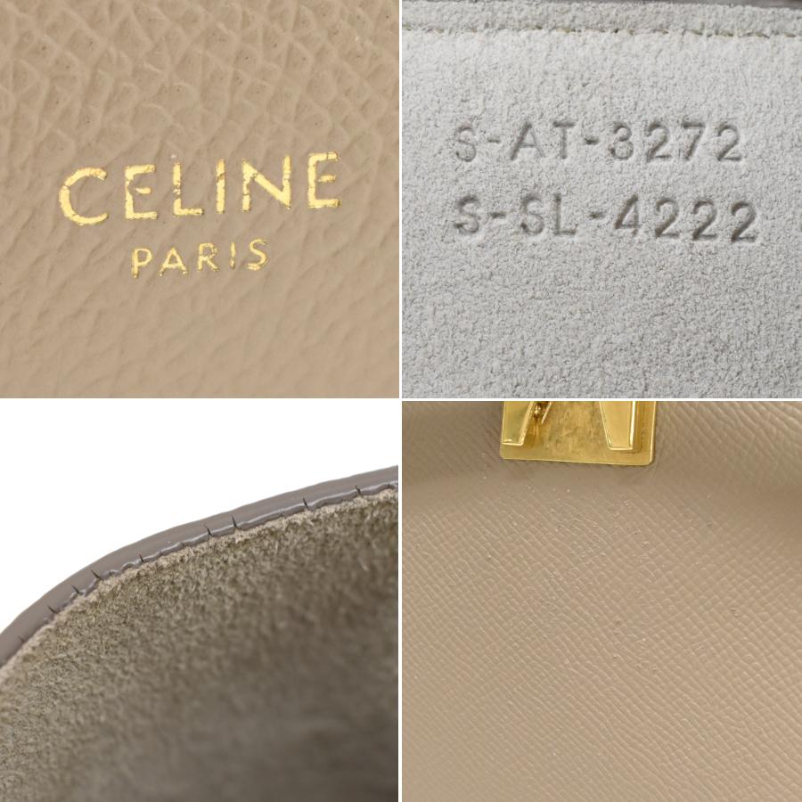 セリーヌ ベルトバッグマイクロ 2WAYハンドバッグ ベージュ セリーヌ ベルトバッグマイクロ レザー 2WAYハンドバッグ