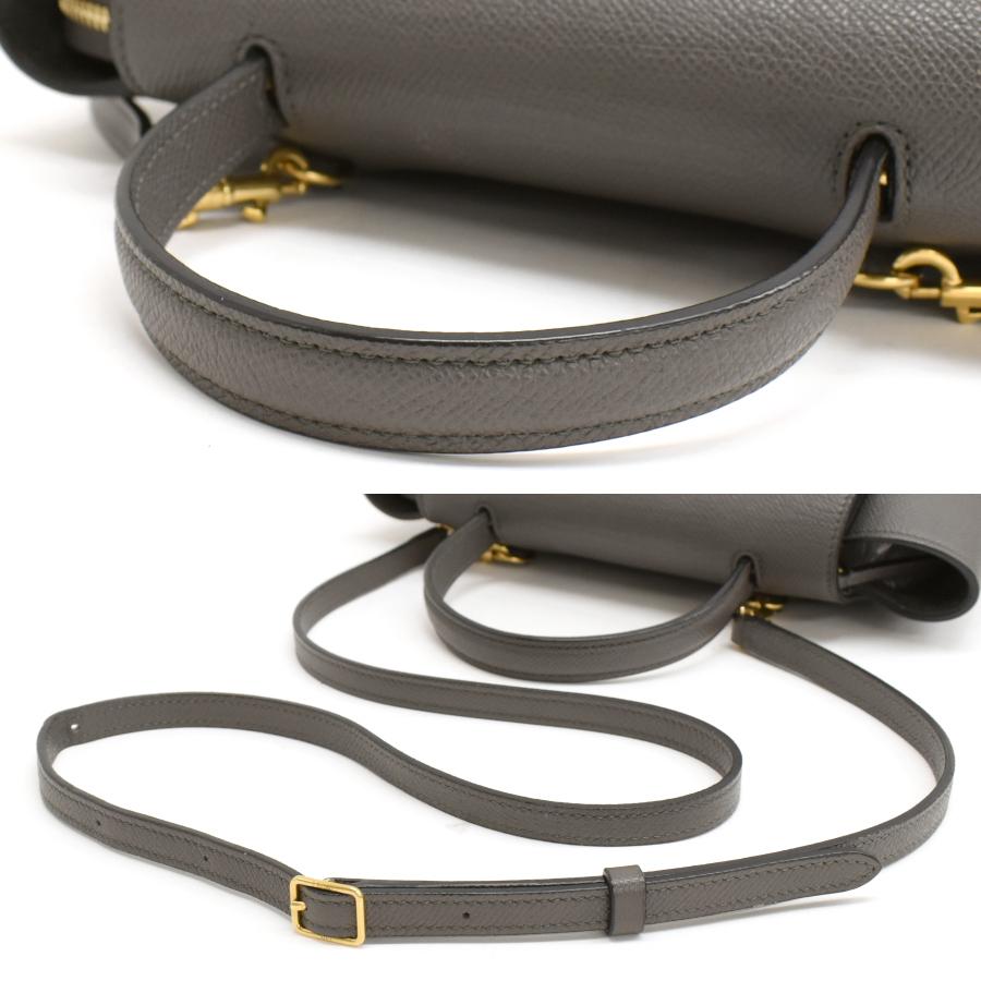 【美品】セリーヌ　ハンドバッグ　サークルハンドル　フォーマル　希少 箱付き 希少】CELINE セリーヌ サークルハンドルバッグ 黒レザー 【公式通販】