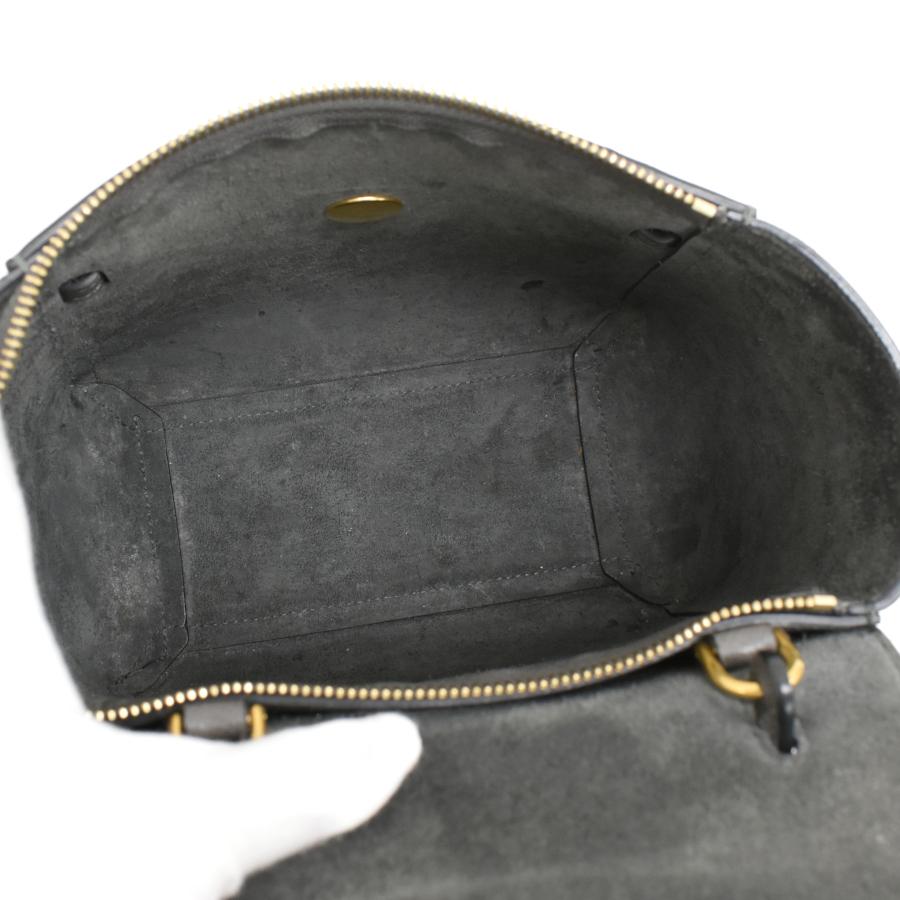 【美品】セリーヌ　ハンドバッグ　サークルハンドル　フォーマル　希少 箱付き 希少】CELINE セリーヌ サークルハンドルバッグ 黒レザー 【公式通販】
