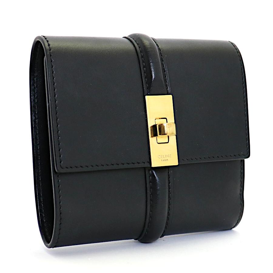 ★3日以内返品可★ 美品 CELINE セリーヌ 16 セーズ スモール トリフォールドウォレット タン 10F523CQ7.04LU 三つ折り財布 ブラウン カーフレザー レディース CELINE】スモール トリフォールドウォレット 16（セーズ）財布 (CELINE