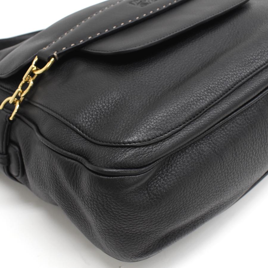 LOEWE（ロエベ） 2wayバッグ アナグラム レザー ブラック 斜め掛け