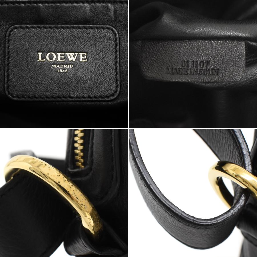 LOEWE ロエベ 2wayバッグ アナグラム レザー ブラック 斜め掛け