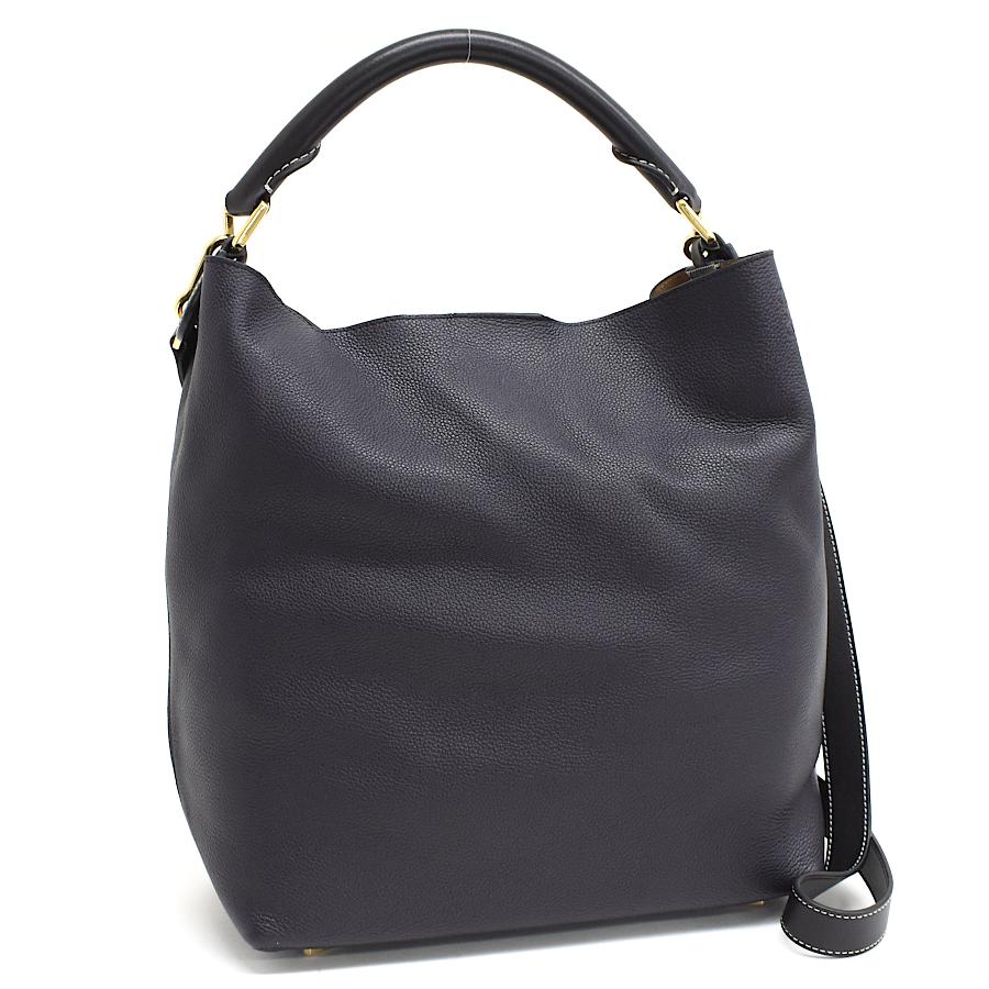 LOEWE（ロエベ） Tバケット 2way ハンドバッグ レザー ネイビー