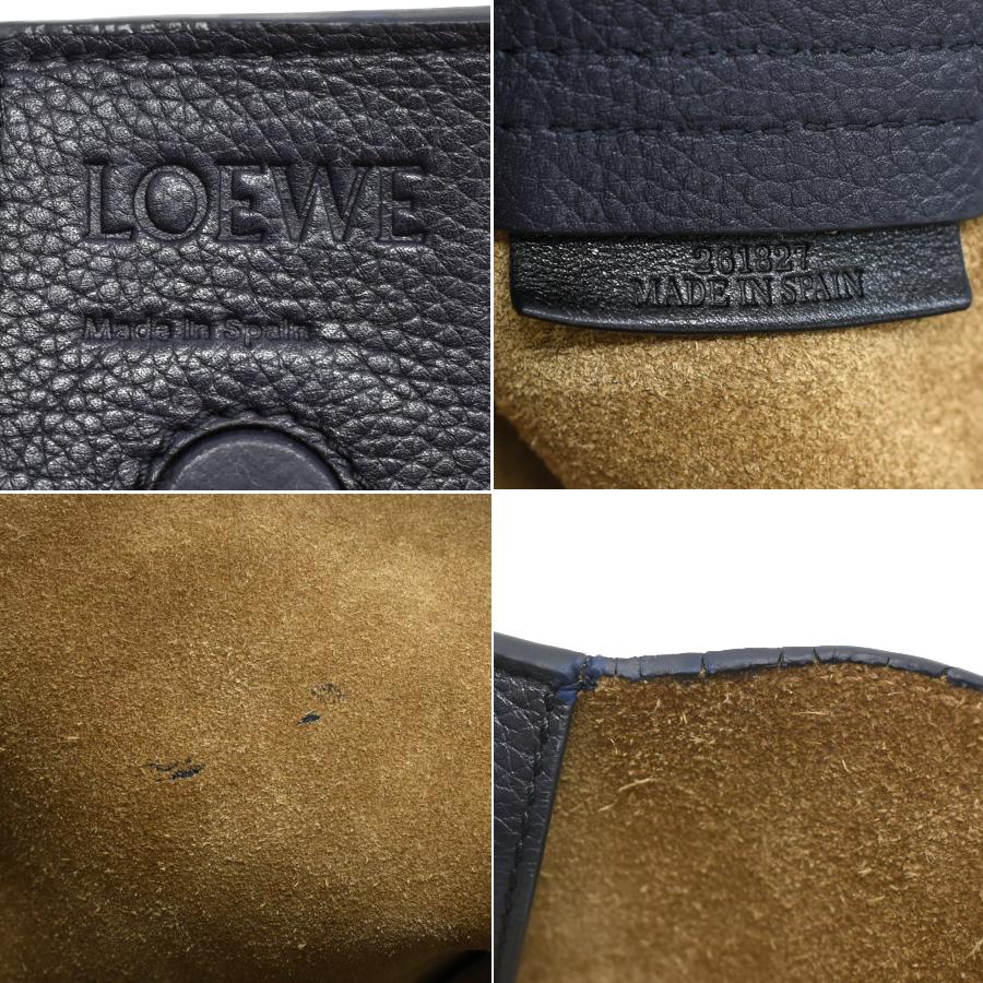 LOEWE（ロエベ） Tバケット 2way ハンドバッグ レザー ネイビー