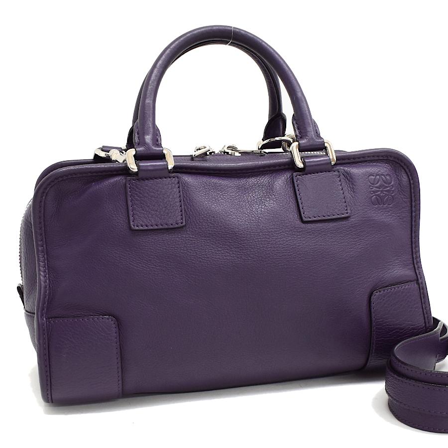 ❣️LOEWE ロエベ アナグラム アマソナ28 2WAYハンドバッグ パープル Amazona（LOEWE） ロエベ アマソナ28 ハンドバッグ 2way ショルダー