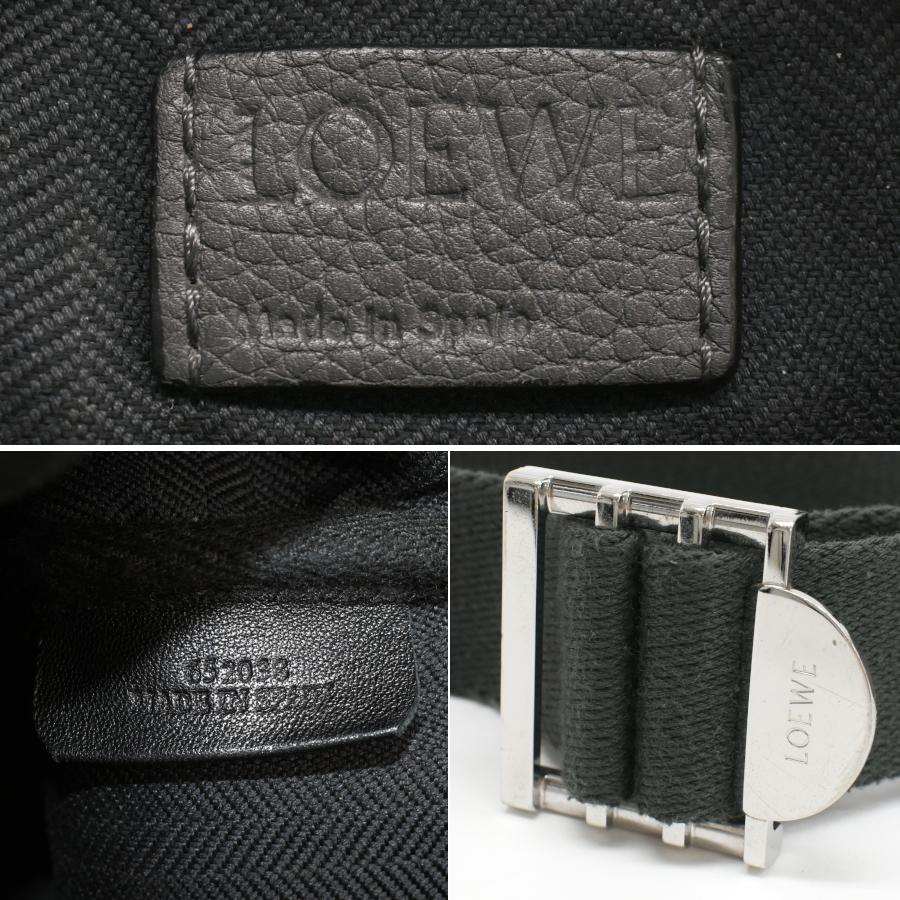 LOEWE（ロエベ） ミリタリー クロスボディ ショルダーバッグ レザー