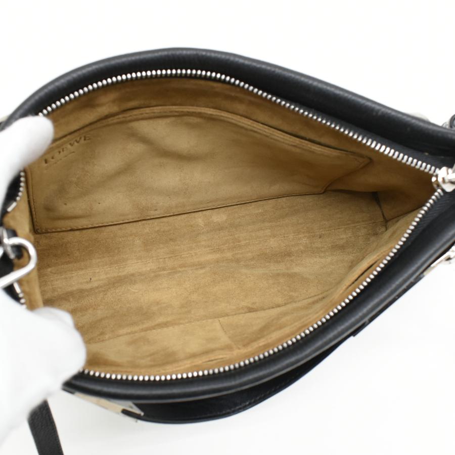 ミッシー ロエベ スモール バッグ 2way ハンドバッグ レザー ブラック