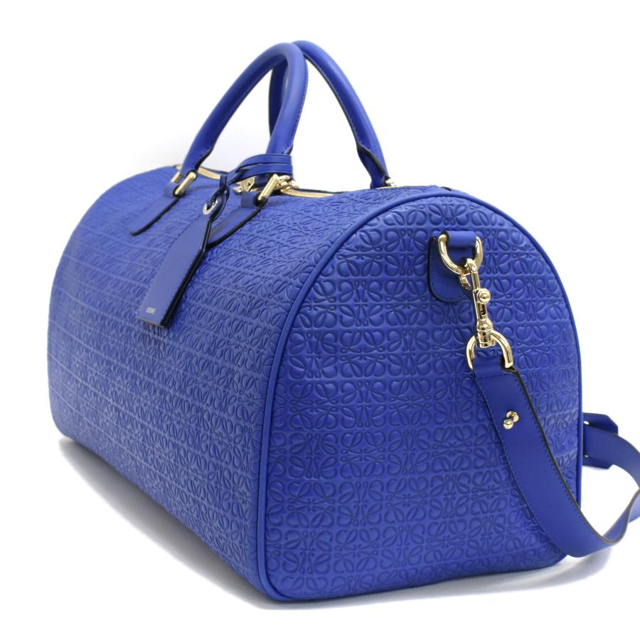 ロエベ　ボストン　キャメル　留め具難あり　アナグラム LOEWE（ロエベ） ボストンバッグ 2way リピートアナグラム レザー