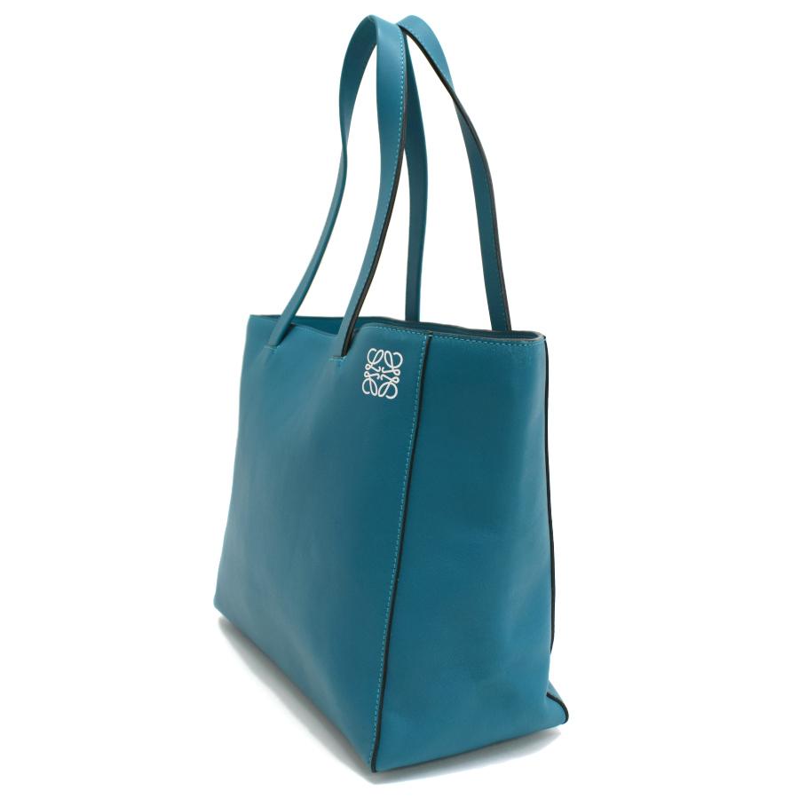 LOEWE ターコイズ色 バッグ LOEWE（ロエベ） トートバッグ アナグラム レザー ターコイズブルー