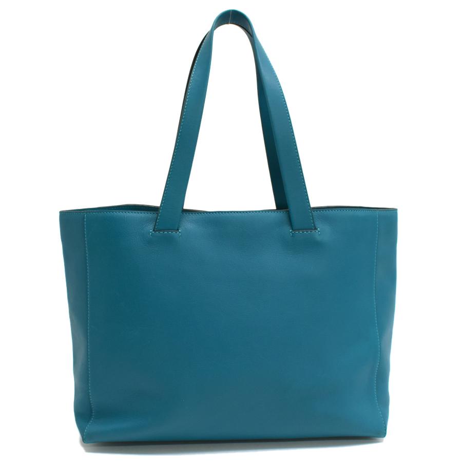 LOEWE（ロエベ） トートバッグ アナグラム レザー ターコイズブルー