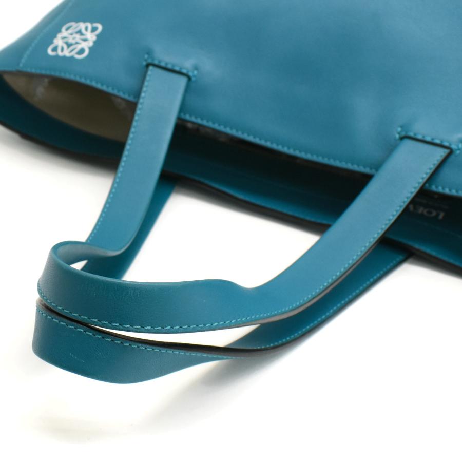 LOEWE（ロエベ） トートバッグ アナグラム レザー ターコイズブルー