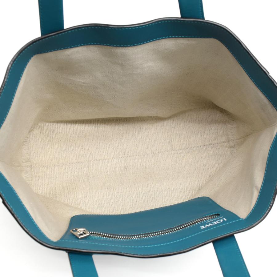 LOEWE（ロエベ） トートバッグ アナグラム レザー ターコイズブルー