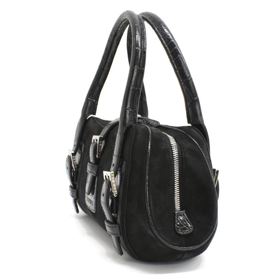 LOEWE（ロエベ） センダ ハンドバッグ クロコ スエード レザー 