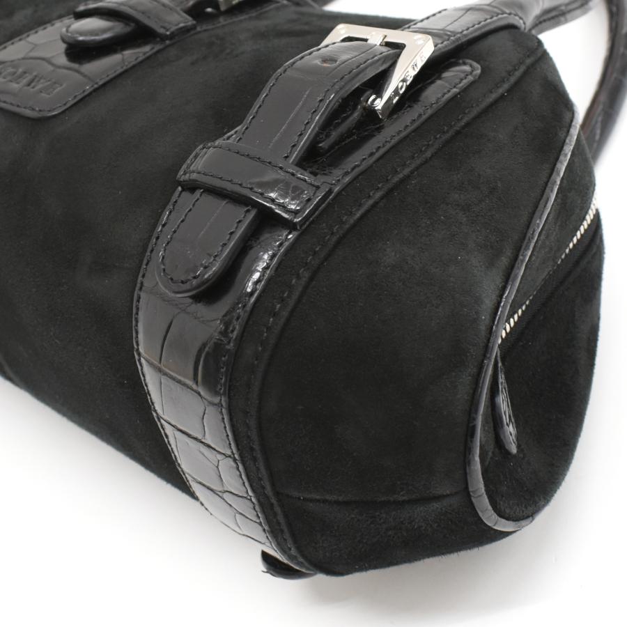 LOEWE（ロエベ） センダ ハンドバッグ クロコ スエード レザー