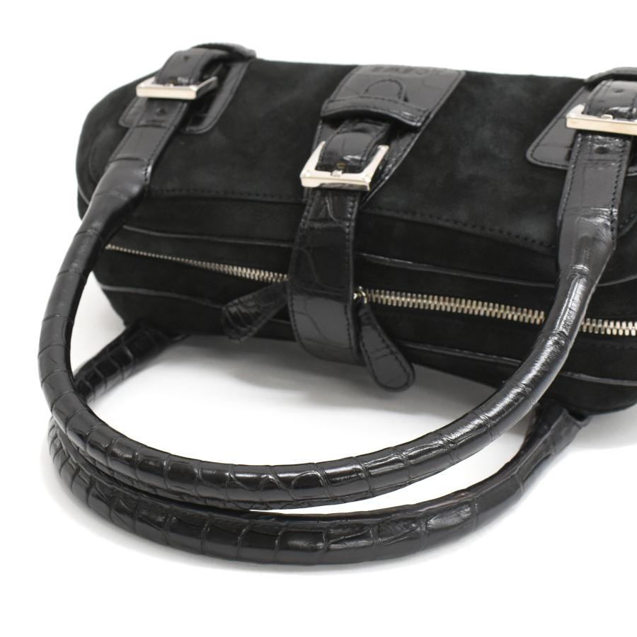 LOEWE（ロエベ） センダ ハンドバッグ クロコ スエード レザー