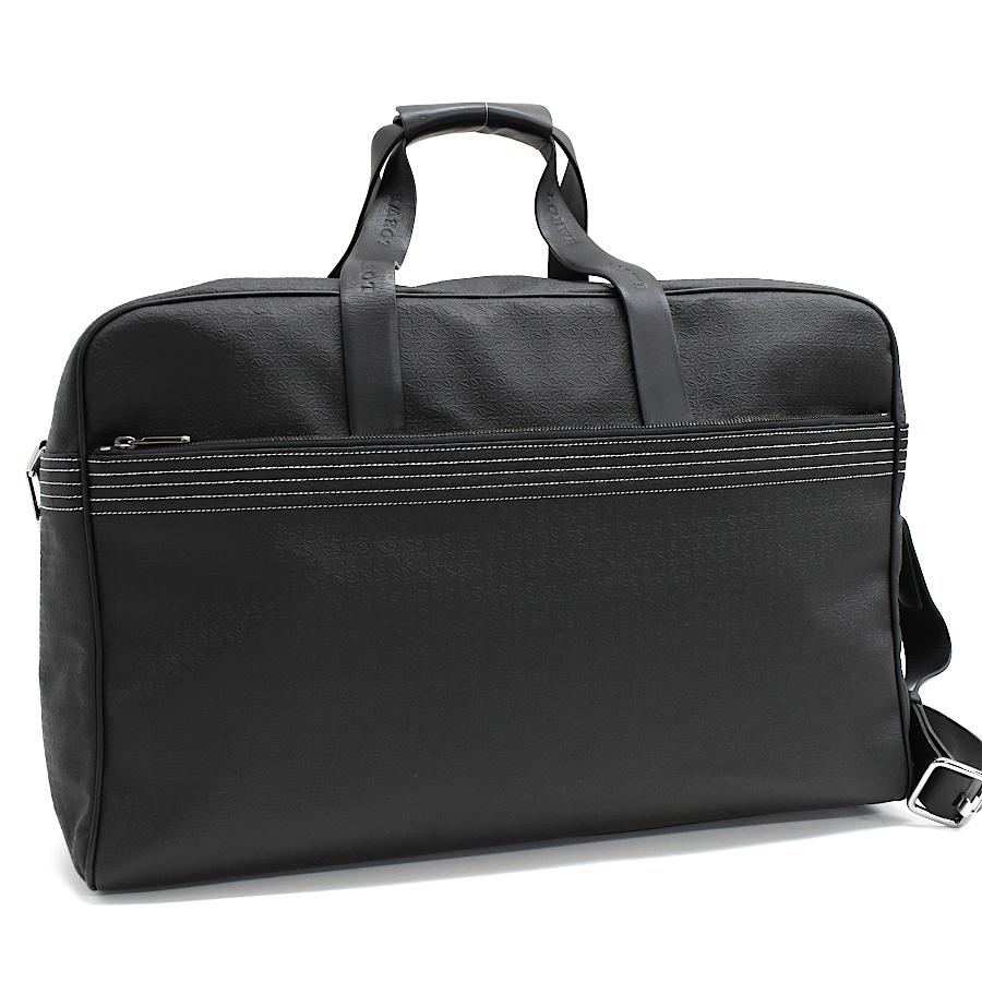 ロエベ 2way ボストンバッグリピートアナグラム エンボス レザー ブラック LOEWE（ロエベ） 2way ボストンバッグ リピートアナグラム エンボス