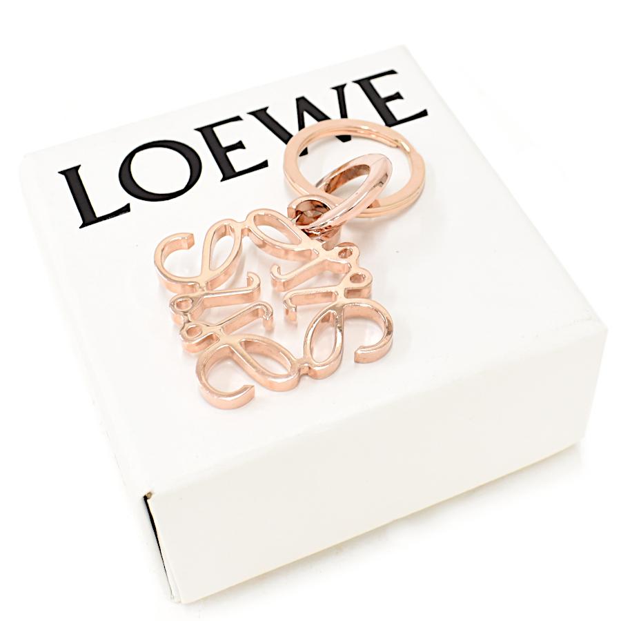 LOEWE ゴールドメタルリング ピンク箱付き　アナグラム　9号 LOEWE ロエベ ピアス ANAGRAM PEBBLE アナグラム ペブル