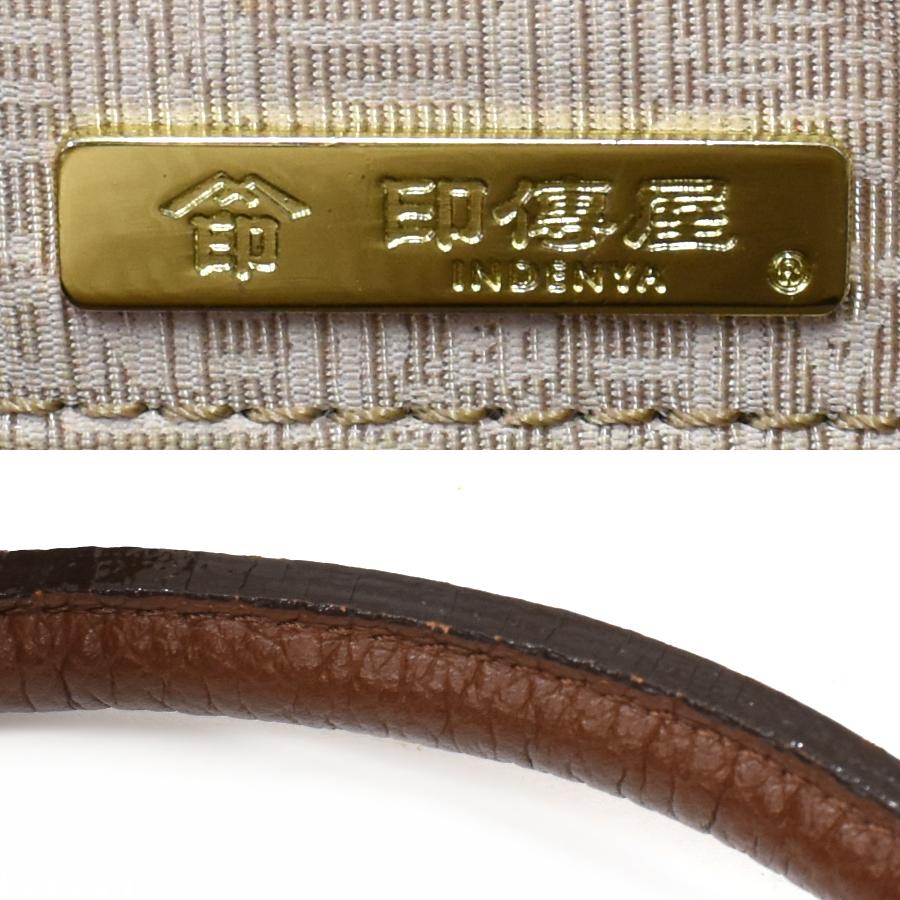 印傳屋（INDEN-YA） 甲州印伝 ハンドバッグ サパレイ ペイズリー 鹿革