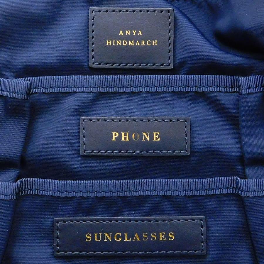 希少美品　ANYA HINDMARCHスマイリートートバッグ　ネイビー ANYA HINDMARCH（アニヤ・ハインドマーチ） トートバッグ ネイビー系