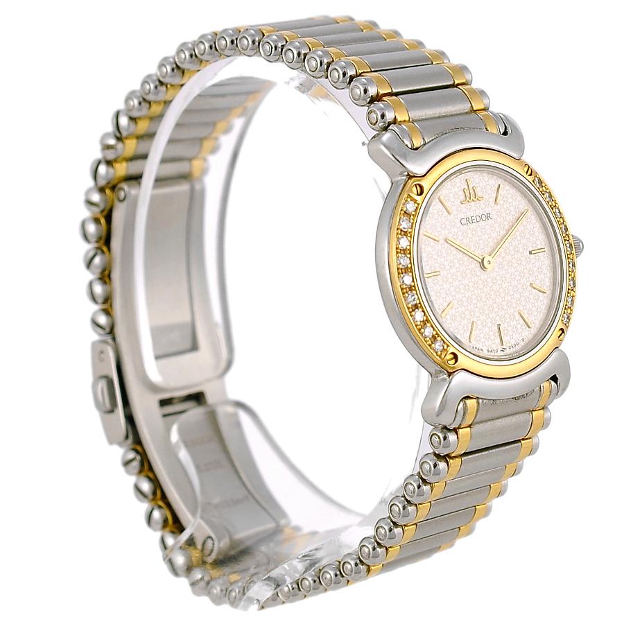 セイコー クレドール レディース 腕時計 5a70-0210 ダイヤモンド 