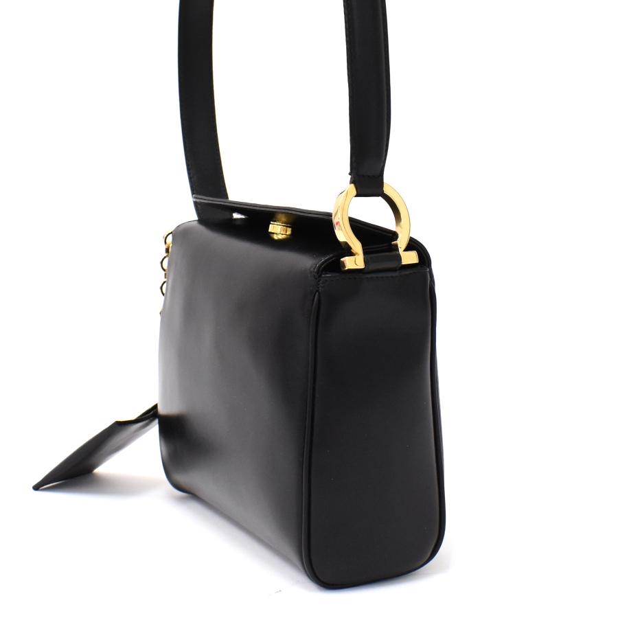 希少 極美品 フェラガモ ガンチーニ ハンドバッグ カーフ レザー ブラック 楽天市場】フェラガモ 2WAYバッグ ガンチーニ ボックスカーフ