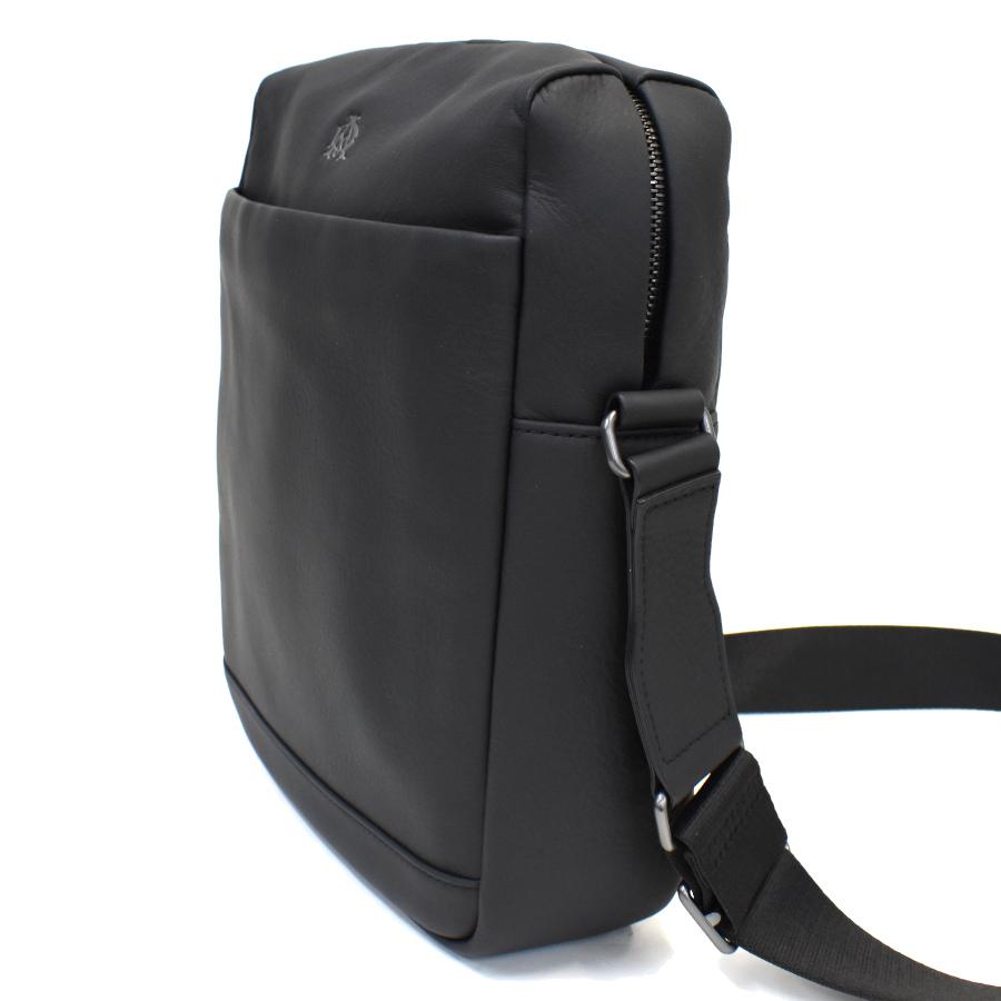 【極美品】ダンヒル トラベラー ショルダーバッグ レザー ブラック メンズ dunhill 未使用品 ダンヒル トラベラー ショルダーバッグ クロス